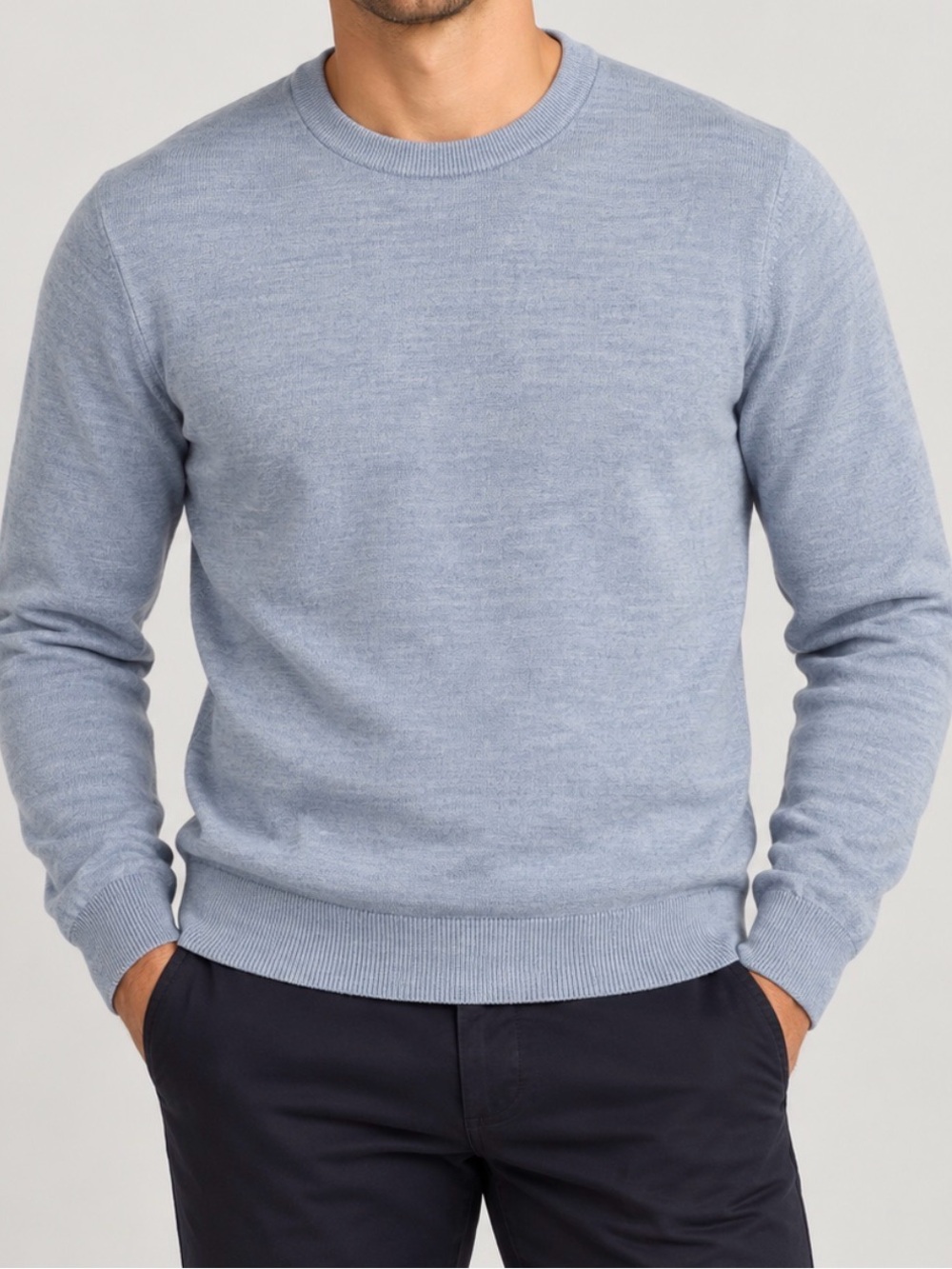 Hart Schaffner Marx Extra Fine Merino Wool Crewneck Sweater Mens Size Small